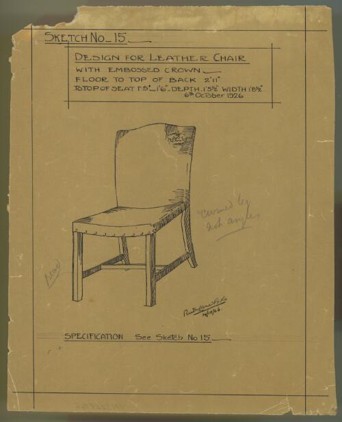Furniture designs for Prime Minister's Lodge and Government House, Canberra [picture] / Ruth Lane Poole