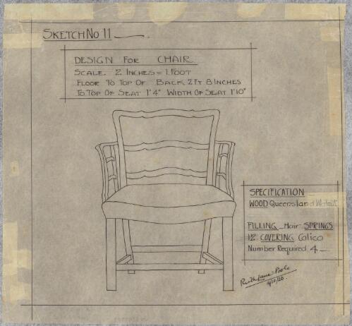 Design for chair : sketch no. 11 [picture] / Ruth Lane-Poole