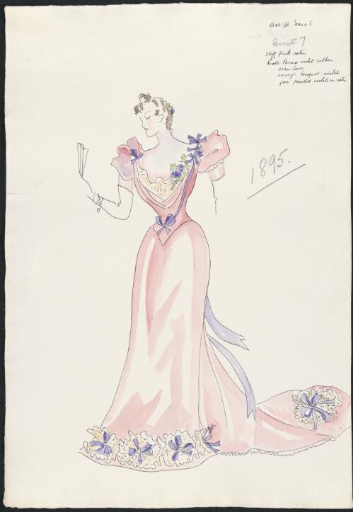 Costume design for Guest 7 from a J.C. Williamson production, 1895