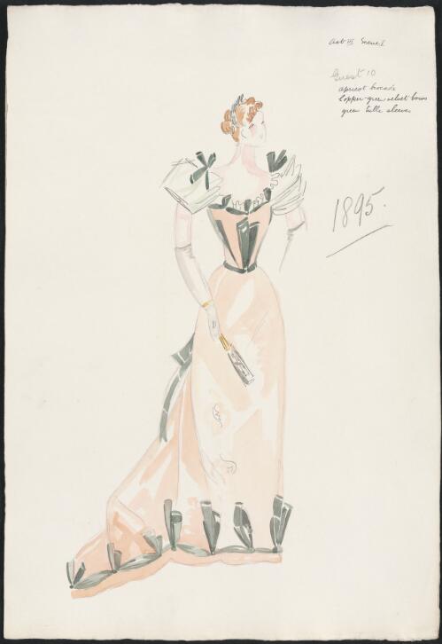 Costume design for Guest 10 from a J.C. Williamson production, 1895