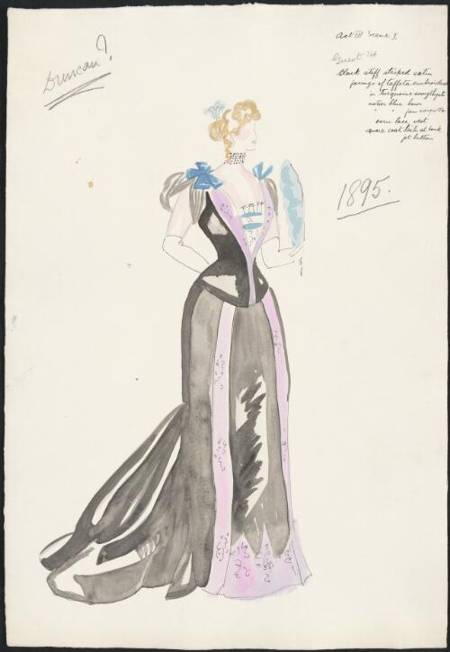 Costume design for Guest 14 from a J.C. Williamson production, 1895