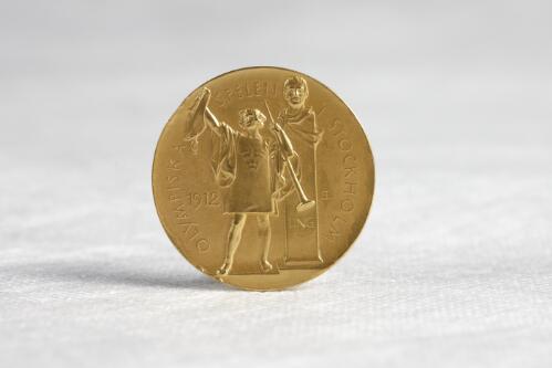 Olympic gold medal won by Miss Fanny Durack at Stockholm, 1912 [realia]