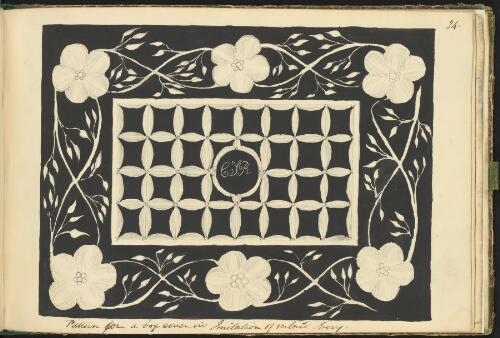 Pattern for a box cover in imitation of inlaid ivory, 1826? [picture] / [Charles Harry Roberts]