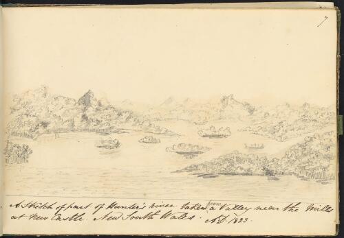 A sketch of part of Hunter's River taken from a valley near the mills at Newcastle, New South Wales, 1823 [picture] / [Charles Harry Roberts]