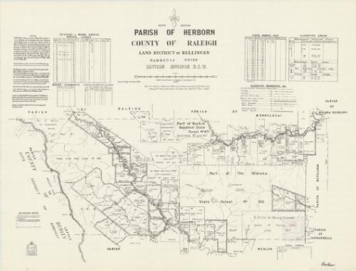Parish of Herborn, County of Raleigh [cartographic material] : Land District of Bellingen, Nambucca Shire, Eastern Division N.S.W. / compiled, drawn and printed at the Department of Lands, Sydney N.S.W
