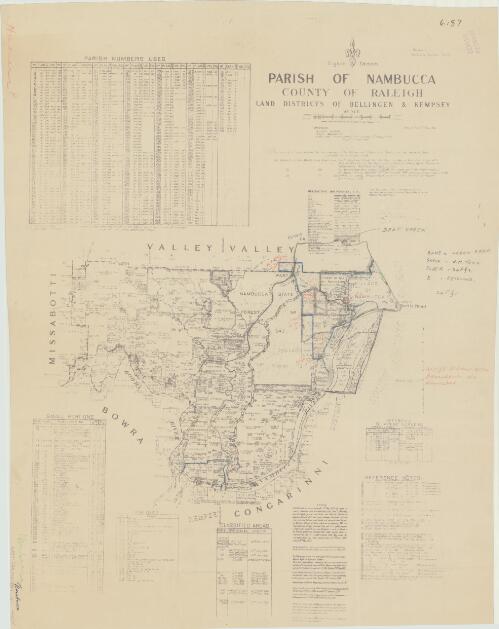 Parish of Nambucca, County of Raleigh [cartographic material] : Land District of Bellingen & Kempsey / compiled, drawn and printed at the Department of Lands, Sydney N.S.W