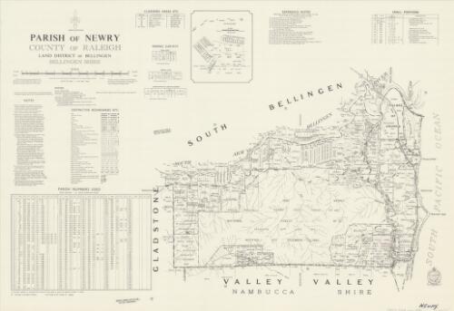 Parish of Newry, County of Raleigh [cartographic material] : Land District of Bellingen, Bellingen Shire / compiled, drawn & printed at the Department of Lands, Sydney, N.S.W