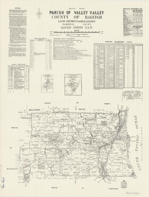 Parish of Valley Valley, County of Raleigh [cartographic material] : Land District of Bellingen, Nambucca Shire, Eastern Division N.S.W. / compiled, drawn and printed at the Department of Lands, Sydney N.S.W