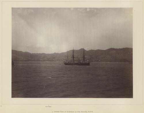 View of settlement at Port Moresby, N.N.E and Ethel Island in the background [picture]