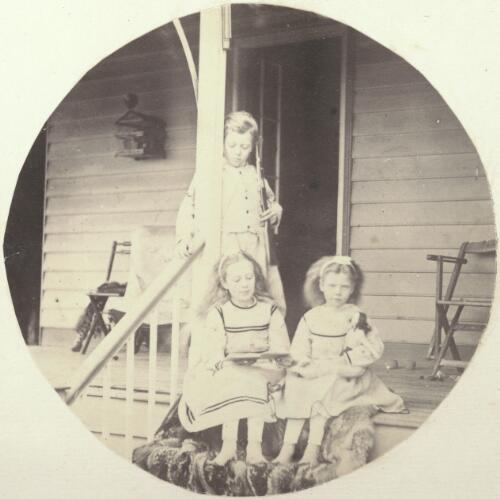 Three children on a verandah, Victoria, ca. 1870 [picture] / J. Chester Jervis