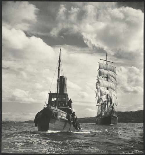 The tug Hero towing Pamir to Sydney Heads, 1947 [picture] / Max Dupain