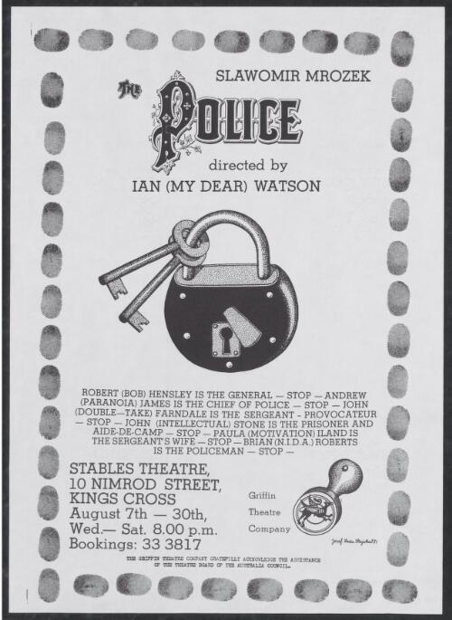 The Police [picture] / Josef L. Stejskal ; directed by Ian (my dear) Watson