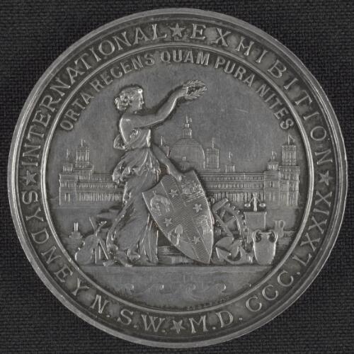 [International Exhibition Sydney, N.S.W. 1879, medal] [realia] / [manufactured by] Wyon