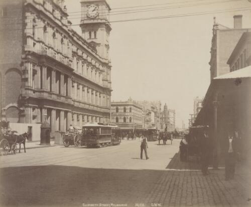 Elizabeth Street, Melbourne, 1892 [picture] / Fred Hardie