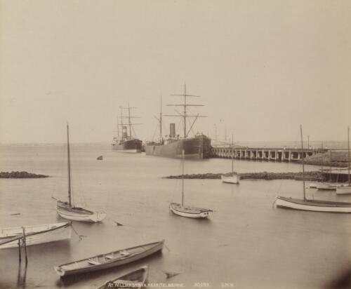 Wool ships at Williamstown, near Melbourne, 1893 [picture] / Fred Hardie