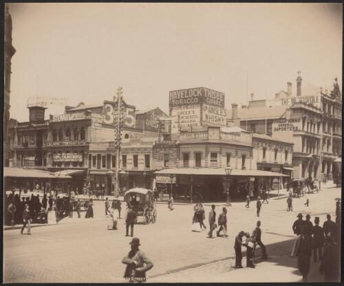 Elizabeth Street corner, Melbourne.,1892 [picture] / Fred Hardie