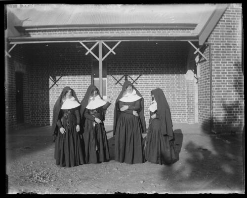 Sister Xavier and three other nuns at Bethany, Cootamundra, New South Wales [picture] / Charles Gabriel