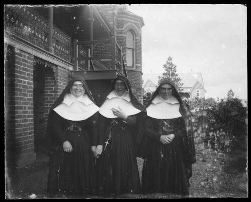Sister Xavier, Sister Mary Agnes and one other nun at Bethany, Cootamundra, New South Wales [picture] / Charles Gabriel