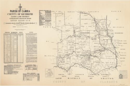 Parish of Camira, County of Richmond [cartographic material] : Casino Land District, Copmanhurst & Woodburn Shires, Eastern Division N.S.W. / compiled, drawn & printed at the Department of Lands, Sydney, N.S.W