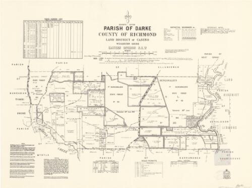 Parish of Darke, County of Richmond [cartographic material] : Land District of Casino, Woodburn Shire, Eastern Division N.S.W / compiled, drawn and printed at the Department of Lands, Sydney N.S.W