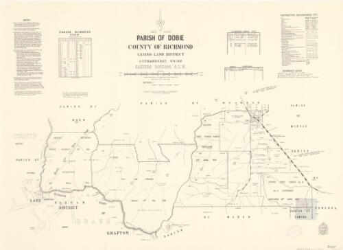 Parish of Dobie, County of Richmond [cartographic material] : Casino Land District, Copmanhurst Shire, Eastern Division N.S.W. / compiled, drawn & printed at the Department of Lands, Sydney, N.S.W