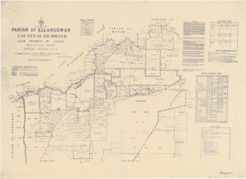 Parish of Ellangowan, County of Richmond [cartographic material] : Land District of Casino, Woodburn Shire, Eastern Division N.S.W. / compiled, drawn and printed at the Department of Lands, Sydney, N.S.W