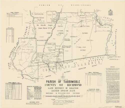 Parish of Tabbimoble, County of Richmond [cartographic material] : Land District of Grafton, Eastern Division N.S.W., Maclean & Woodburn Shires / compiled, drawn & printed at the Department of Lands, Sydney, N.S.W