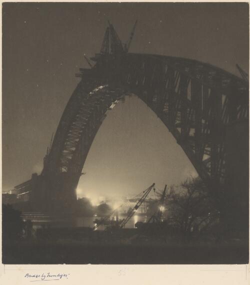 Harbour Bridge, moonlight [picture] / [Harold Cazneaux]
