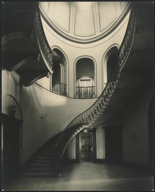 Staircase, Elizabeth Bay House, Sydney [picture] / H. Cazneaux