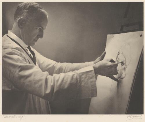 Charcoal drawing [picture] : [portrait of Henry Gibbons] / H. Cazneaux