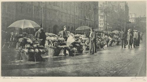 Flower sellers in Martin Place, Sydney, 1910 [picture] / H. Cazneaux