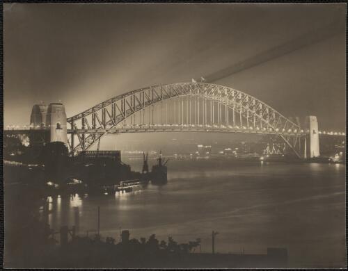 Sydney carnival, Sydney Harbour Bridge, 1932 [picture] / Harold Cazneaux