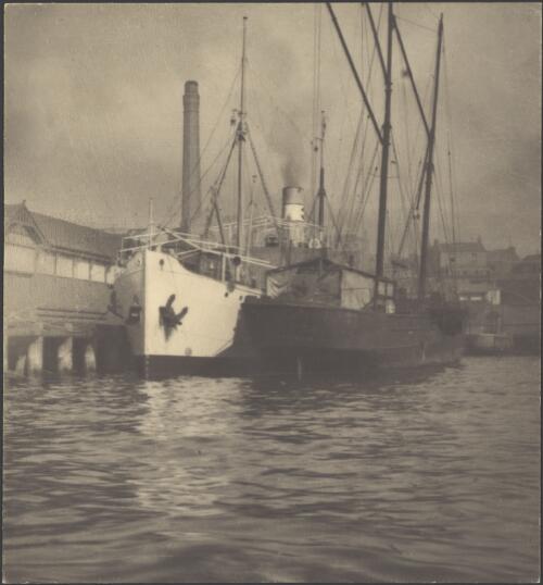 Ships at a wharf, Sydney / Harold Cazneaux