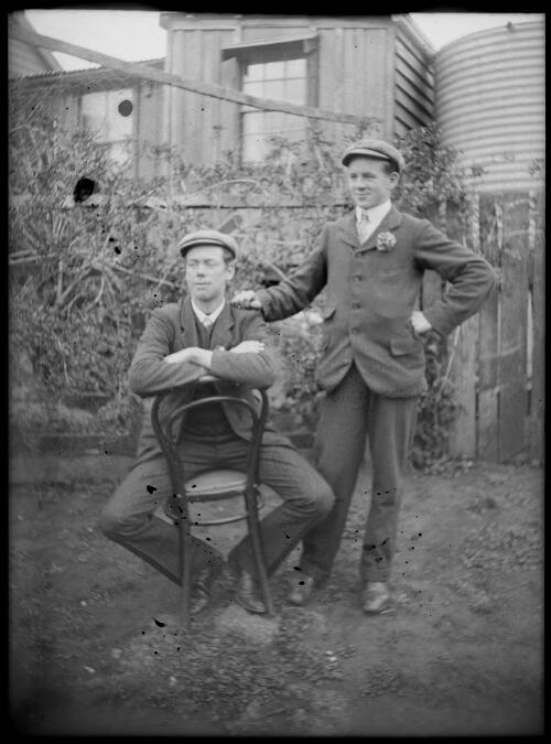[Two young men] [picture] / [William Henry Corkhill]