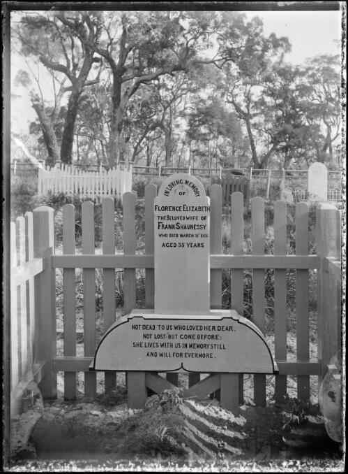 [The grave of Mrs Shaunessy of Tilba Tilba, thought to be in the Cobargo cemetery] [picture] / [William Henry Corkhill]