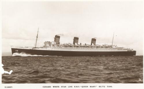 Cunard White Star line R.M.S. Queen Mary, 80.773 tons [picture]