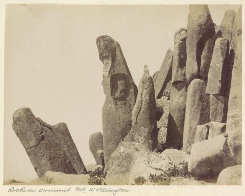 Rocks on summit, Mt. [i.e. Mount] Wellington, [Hobart] [picture] / by Anson Bros