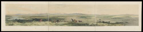 Plain of the Ruamahanga opening into Palliser Bay near Wellington [picture] / [Thomas Allom]; drawn by S.C. Brees; Day & Haghe