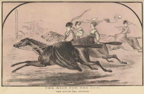 The race for the cup ; or, the South Sea sisters [picture] / T.S.C