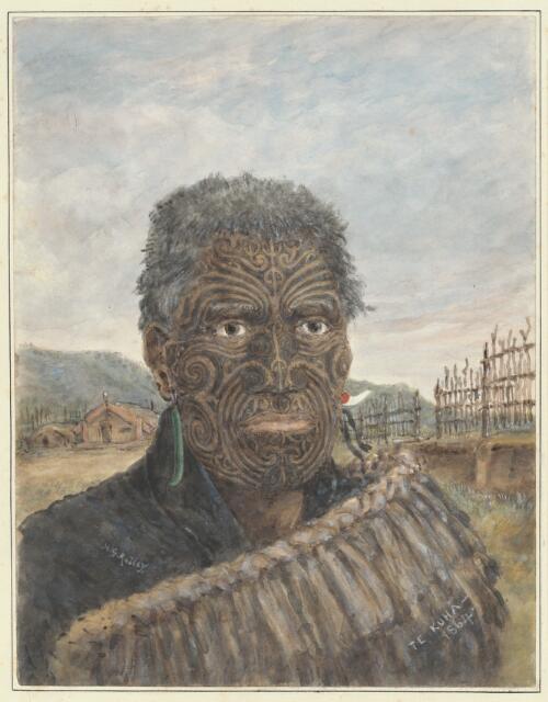Maori Chief Te Kuha, New Zealand [picture] / H.G. Robley