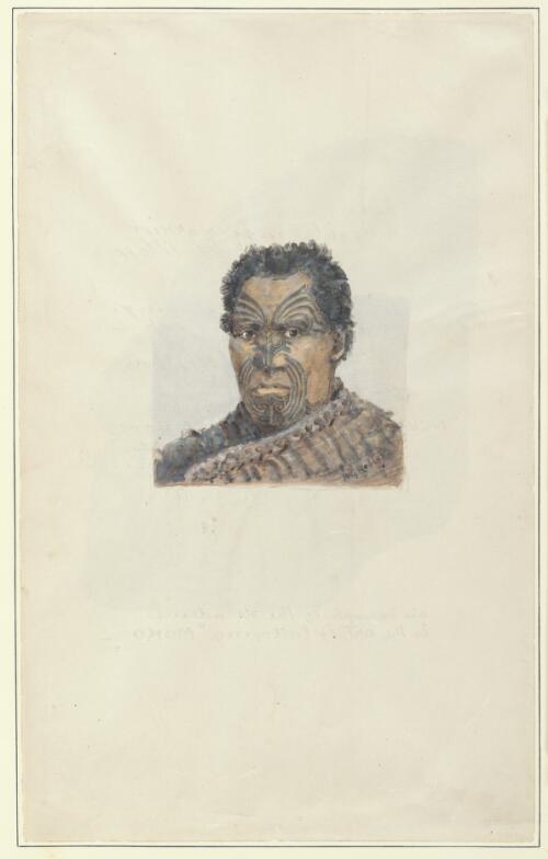 Paora, a Ngaiterangi warrior, New Zealand, 25 July 1864 [picture] / H.G. Robley
