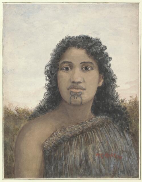 Portait of a Maori woman, New Zealand [picture] / H.G. Robley