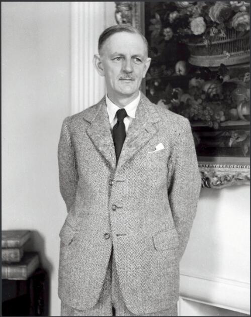[Portrait of Martin Boyd standing in his home "Plumstead" near Cambridge, England, 1947, 2] [picture] / Lettice Ramsey