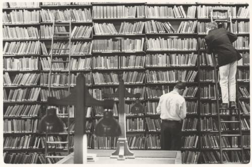 Searching for books at the State Library of Victoria, January 1967 [picture] / Mark Strizic