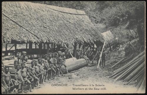 Ononghe, workers at the saw mill [picture]