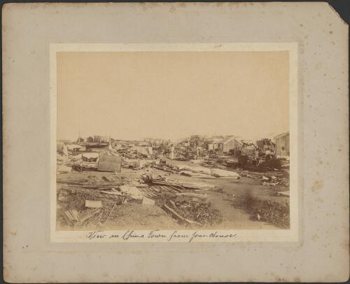 View in China Town from Joss-house [after cyclone damage, Darwin, Northern Territory, 1897] [picture]