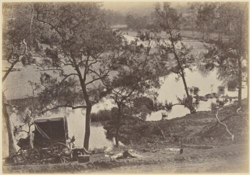Man camping next to the Nymboida River, New South Wales, 1870s? [picture] / J.W. Lindt