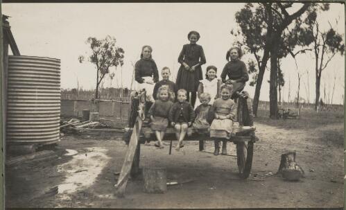 A struggling wheat farmer's children where you can be sure of the warmest welcomes & plenty of fun, New South Wales, ca. 1910 [picture] / E.C. Kempe