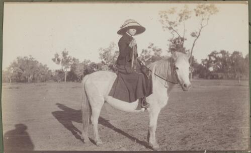 The governess on horseback, New South Wales, ca. 1915 [picture] / E.C. Kempe
