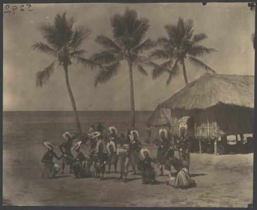 Dance group, Murray Island, Queensland, ca. 1925 [picture] / Frank Hurley